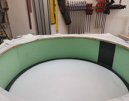 bar being constructed in our workshop